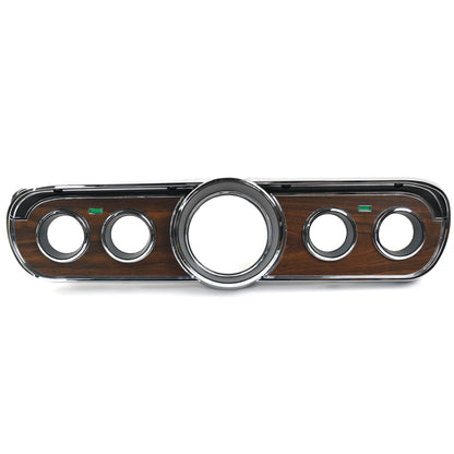 Instrument Cluster Bezel | Woodgrain | Round Gauges | GT Style | 1965-66 Ford Mustang