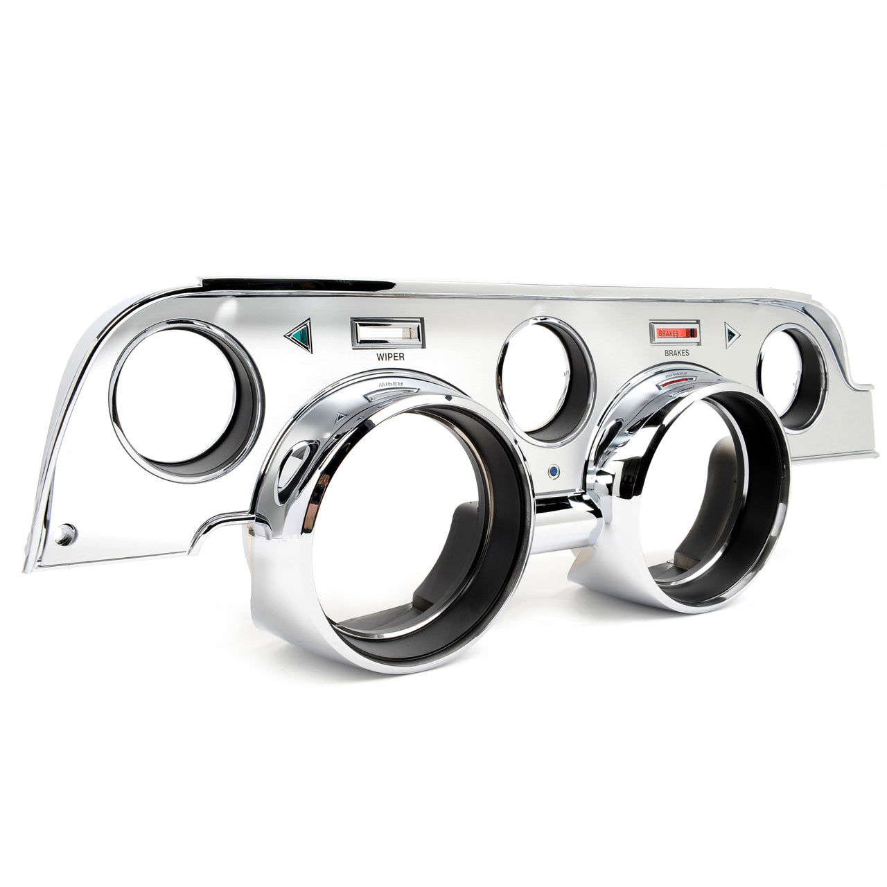Instrument Cluster Bezel | Deluxe Brushed Aluminum | 1967 Ford Mustang