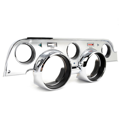 Instrument Cluster Bezel | Deluxe Brushed Aluminum | 1967 Ford Mustang