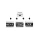 Heater Controls Dash Knob Set | Non-AC | 1967 Ford Mustang