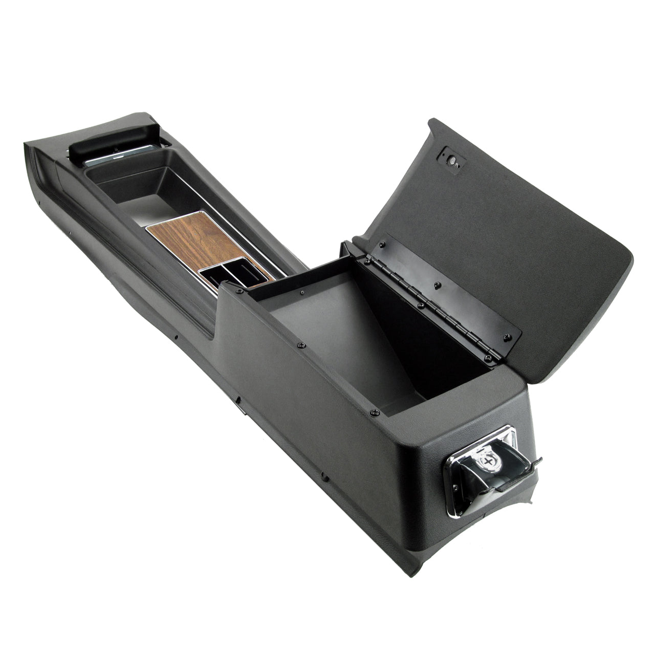 Center Console Assembly | Manual Transmission | Deluxe Woodgrain | 1969 Ford Mustang