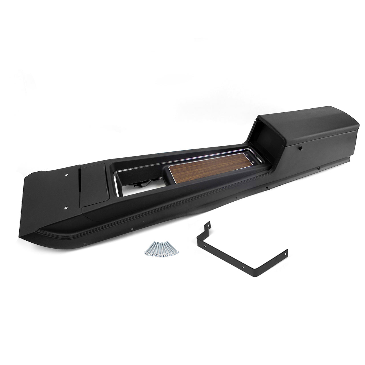 Center Console Assembly | Manual Transmission | Deluxe Woodgrain | 1970 Ford Mustang