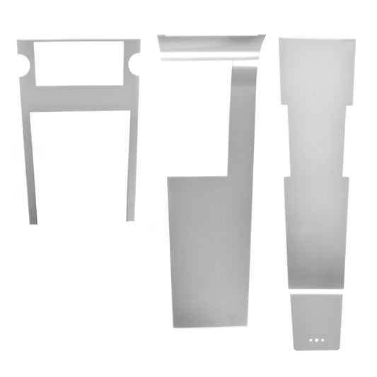 Center Console Overlay Set | Brushed Aluminum | Manual | 1967 Ford Mustang