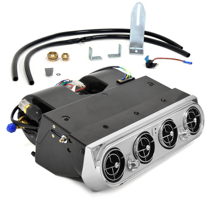 Underdash Hang-On Air Conditioner Evaporator Unit |Argent Bezel & Vents | 1965 Ford Mustang