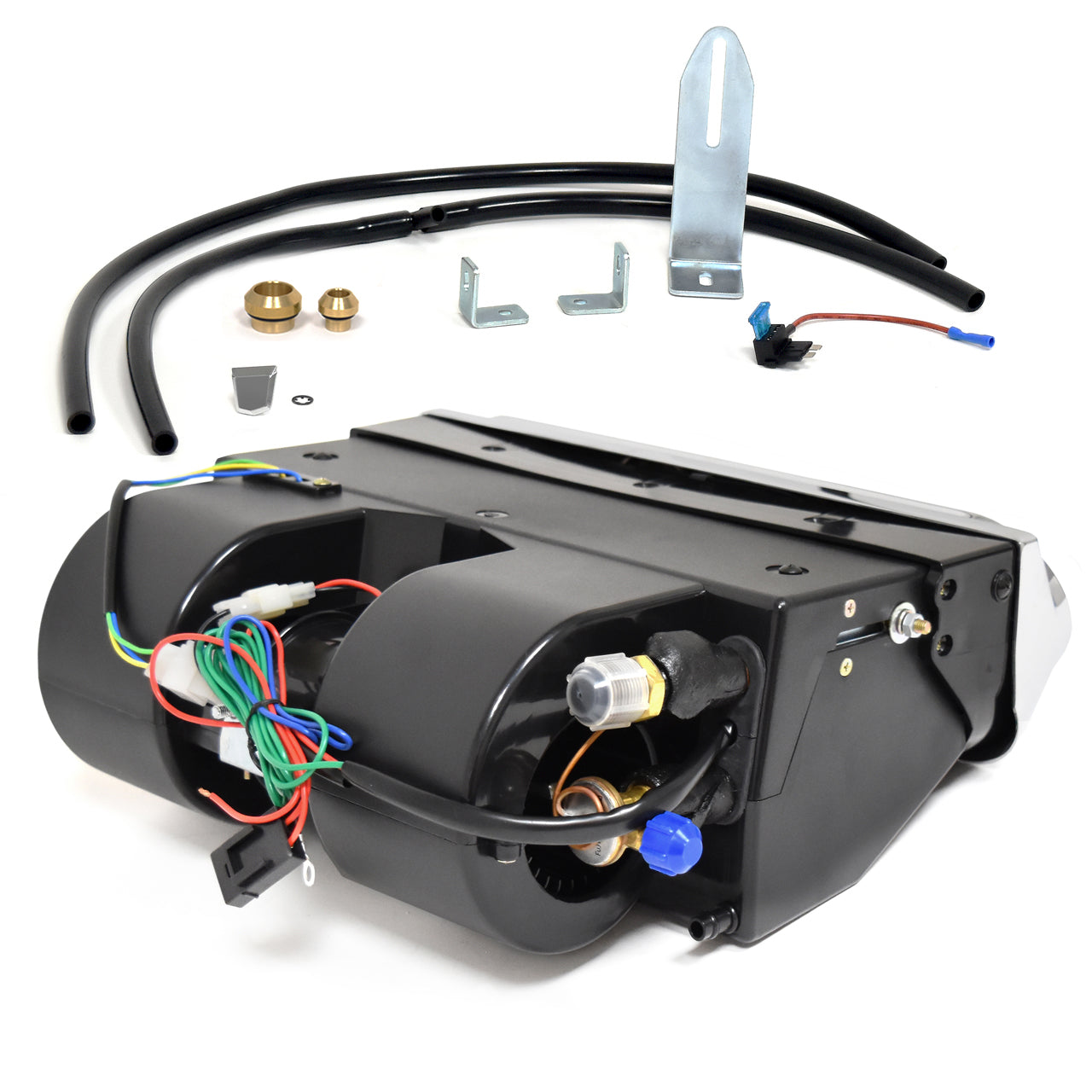 Underdash Hang-On Air Conditioner Evaporator Unit |Argent Bezel & Vents | 1965 Ford Mustang