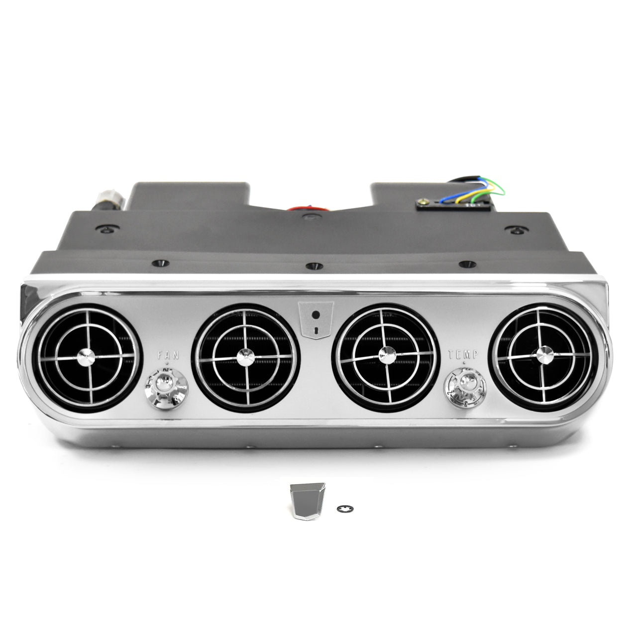 Underdash Hang-On Air Conditioner Evaporator Unit |Argent Bezel & Vents | 1965 Ford Mustang