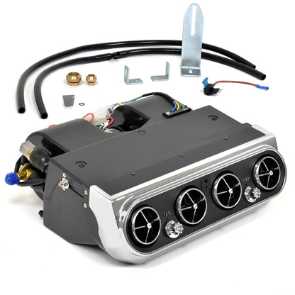 Underdash Hang-On Air Conditioner Evaporator Unit |Argent Bezel & Vents | 1966 Ford Mustang