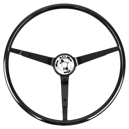 Steering Wheel | 3 Spoke | Black | Alternator-Type | 1965-66 Ford Mustang