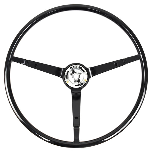 Steering Wheel | 3 Spoke | Black | Alternator-Type | 1965-66 Ford Mustang
