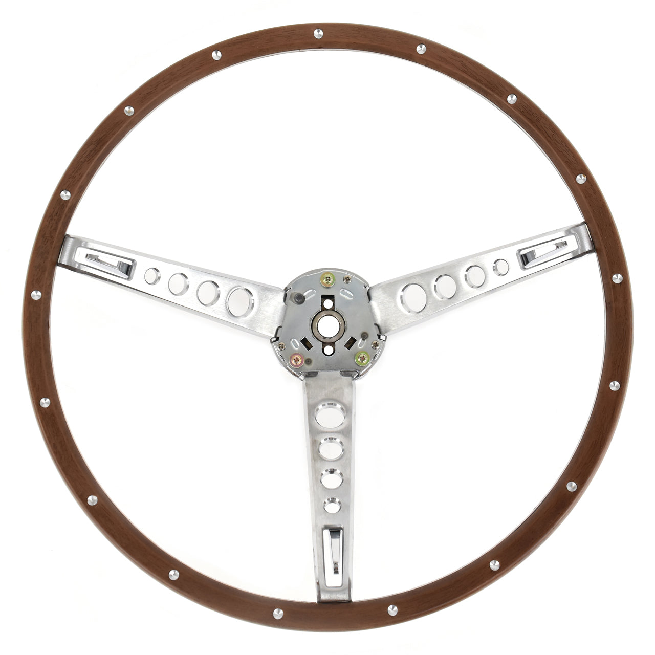 Steering Wheel | 3 Spoke | Deluxe Woodgrain | Alternator-Type | 1965-66 Ford Mustang