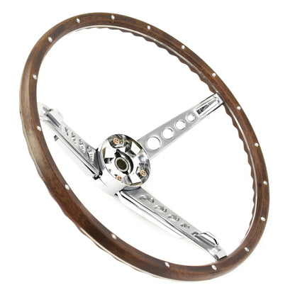 Steering Wheel | 3 Spoke | Deluxe Woodgrain | 1967 Ford Mustang