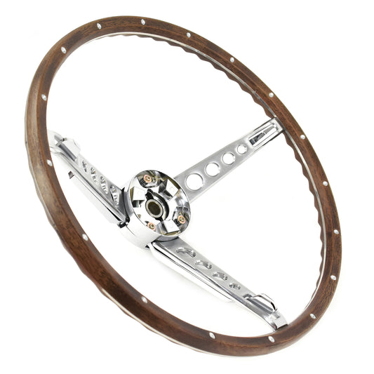 Steering Wheel | 3 Spoke | Deluxe Woodgrain | 1967 Ford Mustang