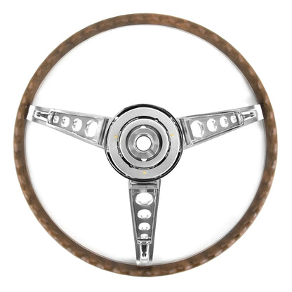 Steering Wheel | 3 Spoke | Deluxe Woodgrain | 1967 Ford Mustang