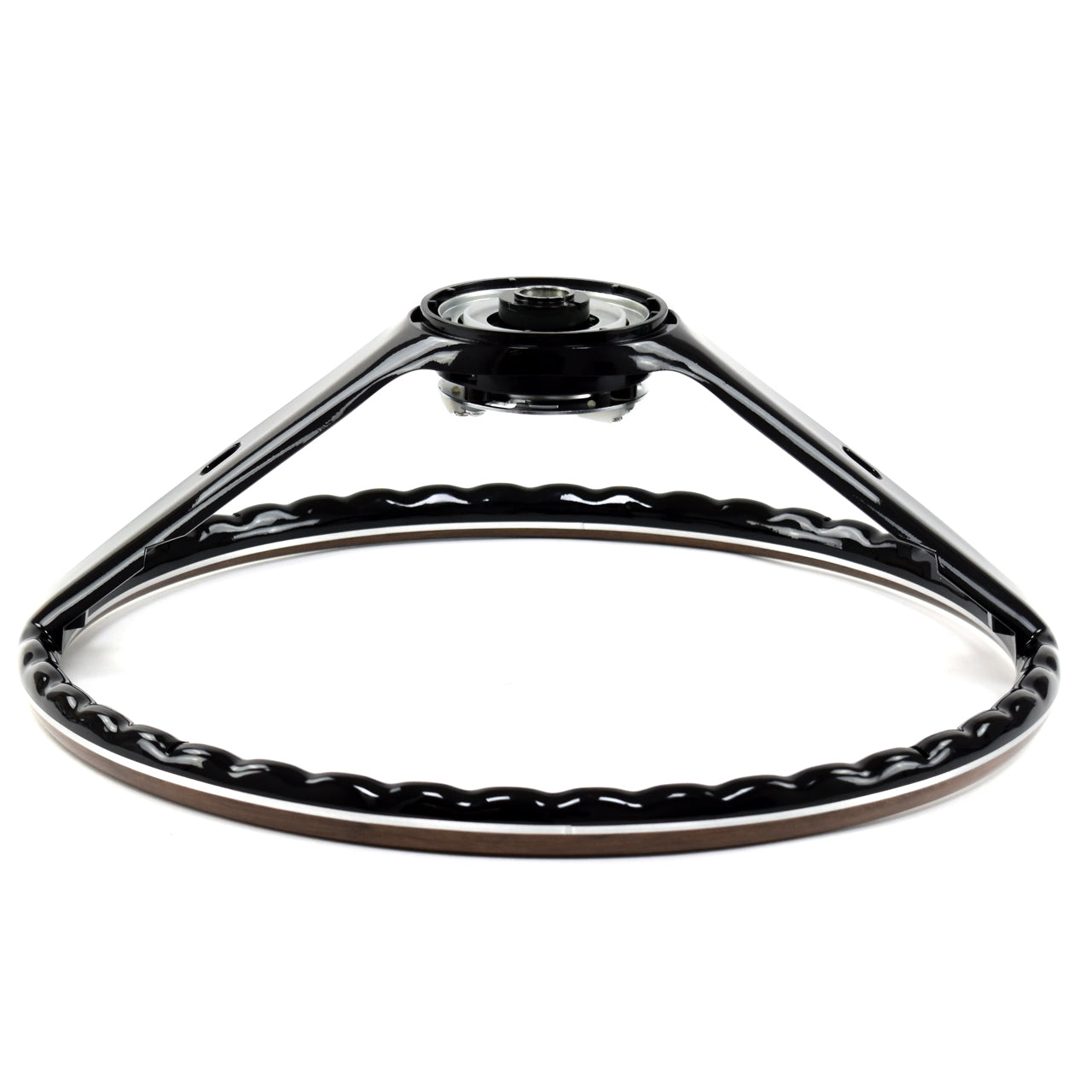 Steering Wheel | 2 Spoke | Black | Deluxe Woodgrain | 1968 Ford Mustang