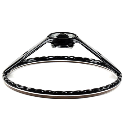 Steering Wheel | 2 Spoke | Black | Deluxe Woodgrain | 1968 Ford Mustang