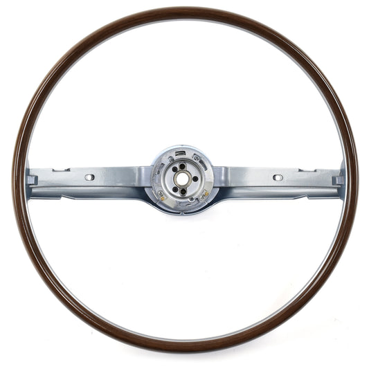 Steering Wheel | 2 Spoke | Blue | Deluxe Woodgrain | 1968 Ford Mustang