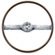 Steering Wheel | 2 Spoke | Blue | Deluxe Woodgrain | 1968 Ford Mustang