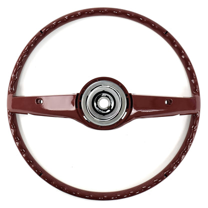 Steering Wheel | 2 Spoke | Red | Deluxe Woodgrain | 1968 Ford Mustang