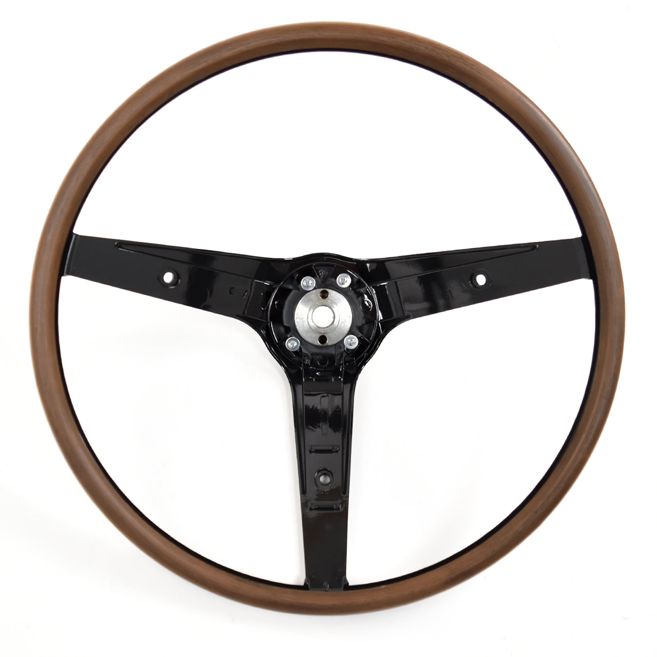 Rim-Blow Steering Wheel | 3 Spoke | Deluxe Woodgrain | 1969 Ford Mustang