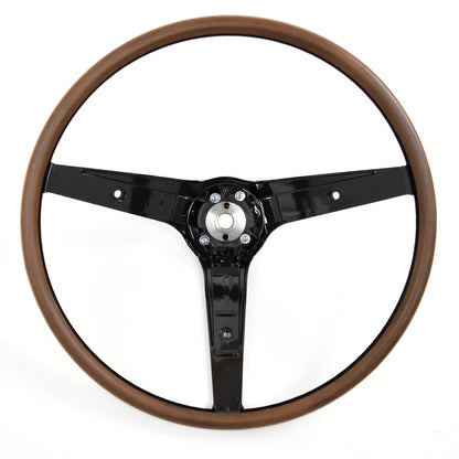 Rim-Blow Steering Wheel | 3 Spoke | Deluxe Woodgrain | 1969 Ford Mustang