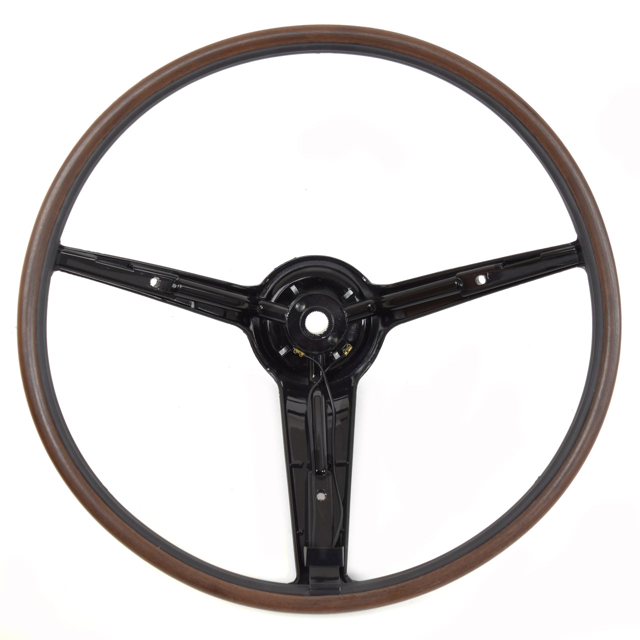 Rim-Blow Steering Wheel | 3 Spoke | Deluxe Woodgrain | 1970-73 Ford Mustang