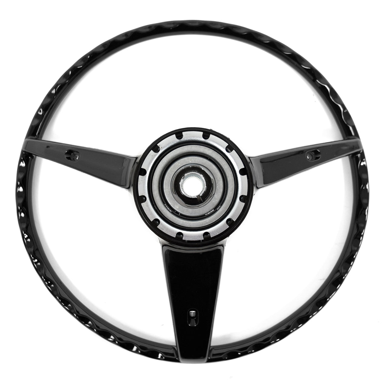 Rim-Blow Steering Wheel | 3 Spoke | Deluxe Woodgrain | 1970-73 Ford Mustang