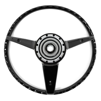 Rim-Blow Steering Wheel | 3 Spoke | Deluxe Woodgrain | 1970-73 Ford Mustang