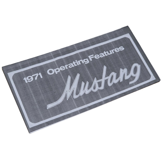 1971 Ford Mustang Owners Manual