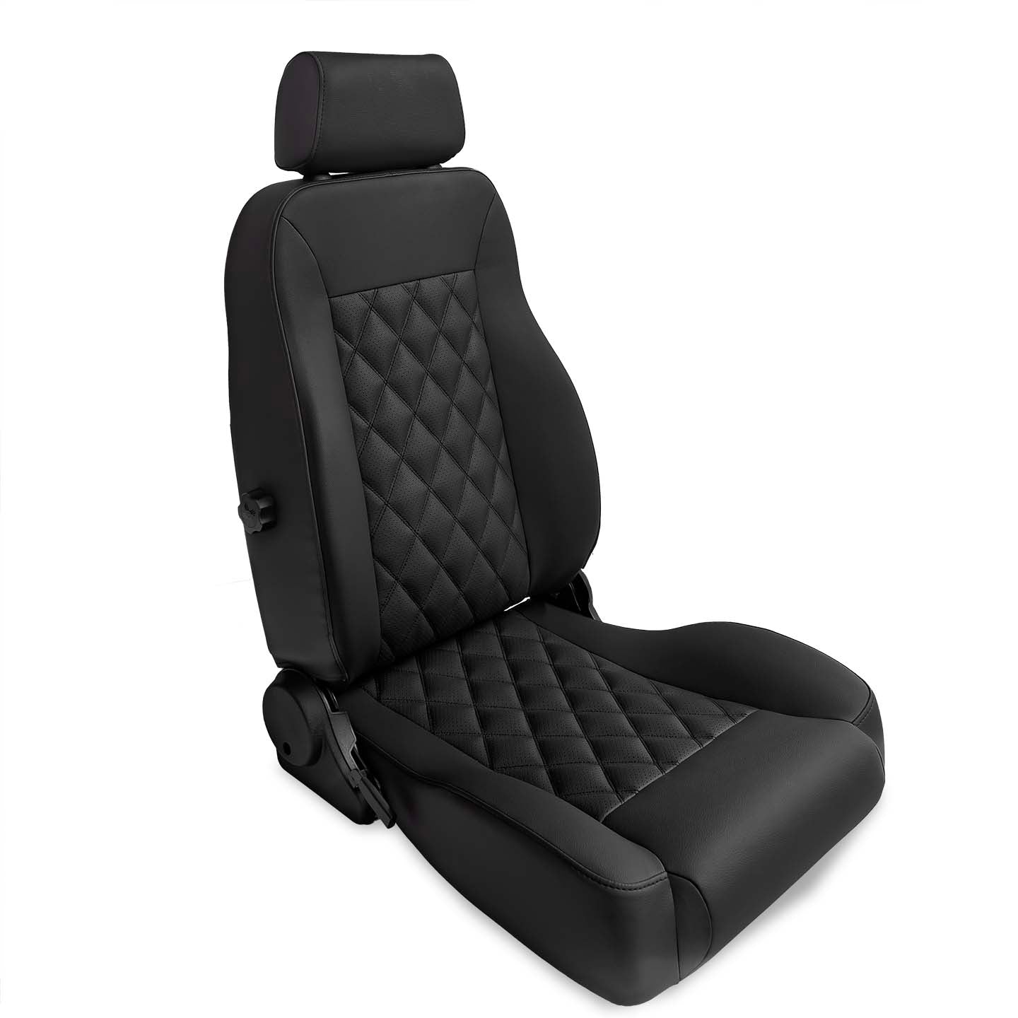 Caballo Front Bucket Seats | Black Diamond Stitch | 1965–70 Ford Mustang