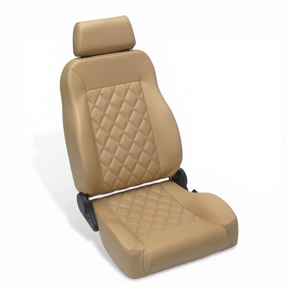 Caballo Front Bucket Seats | Cashew Diamond Stitch | 1965–70 Ford Mustang