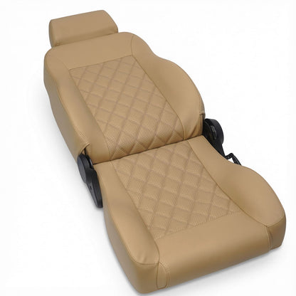 Caballo Front Bucket Seats | Cashew Diamond Stitch | 1965–70 Ford Mustang