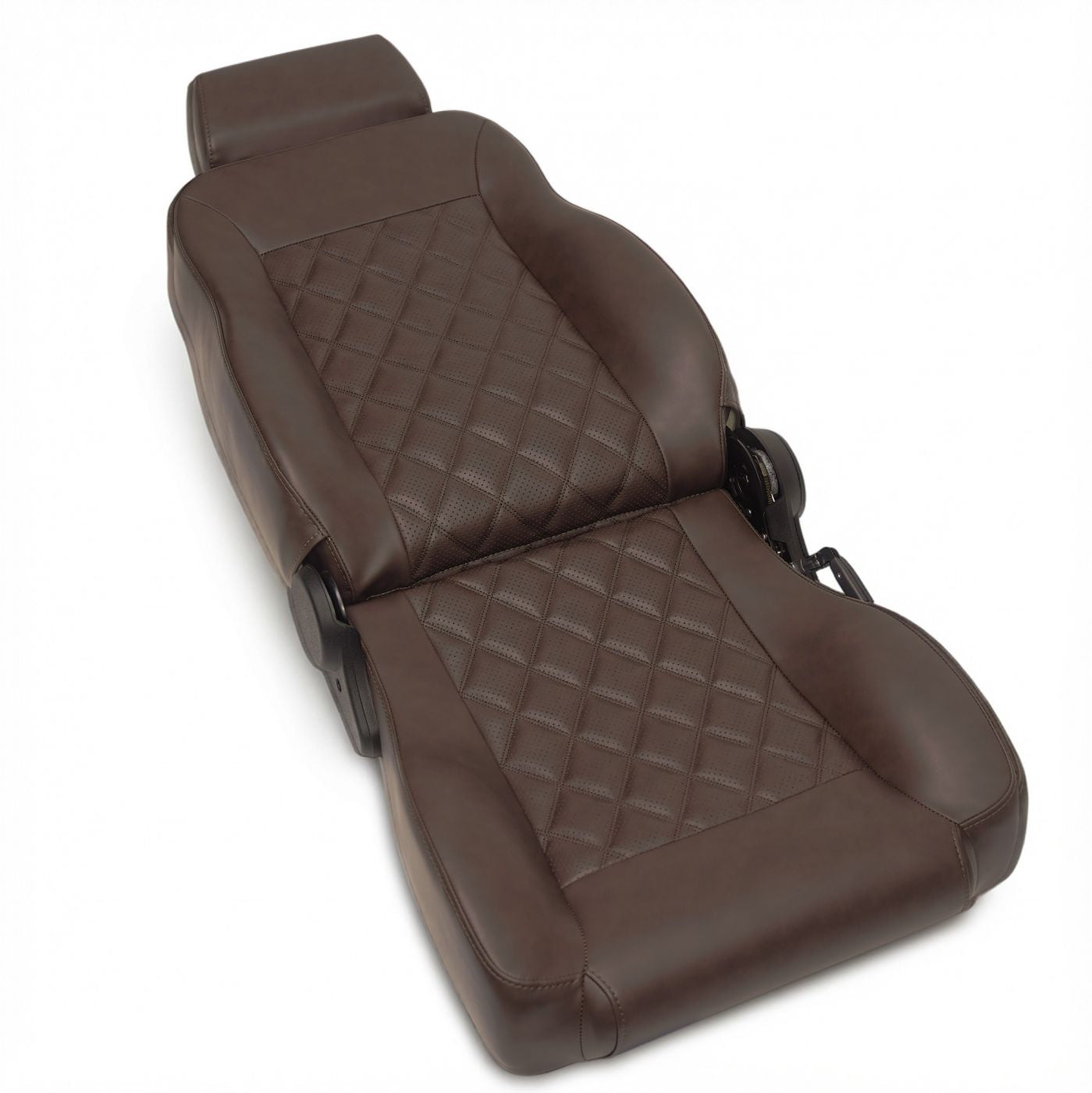 Caballo Front Bucket Seats | Espresso Diamond Stitch | 1965–70 Mustang