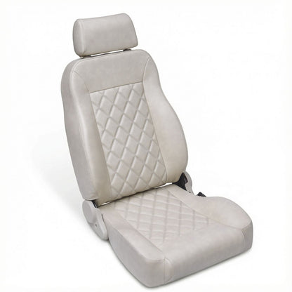 Caballo Front Bucket Seats | Parchment Diamond Stitch | 1965–70 Ford Mustang