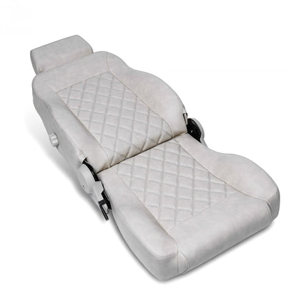 Caballo Front Bucket Seats | Parchment Diamond Stitch | 1965–70 Ford Mustang