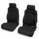 Caballo Front Bucket Seats | Black Vertical Pleats | 1965–70 Ford Mustang