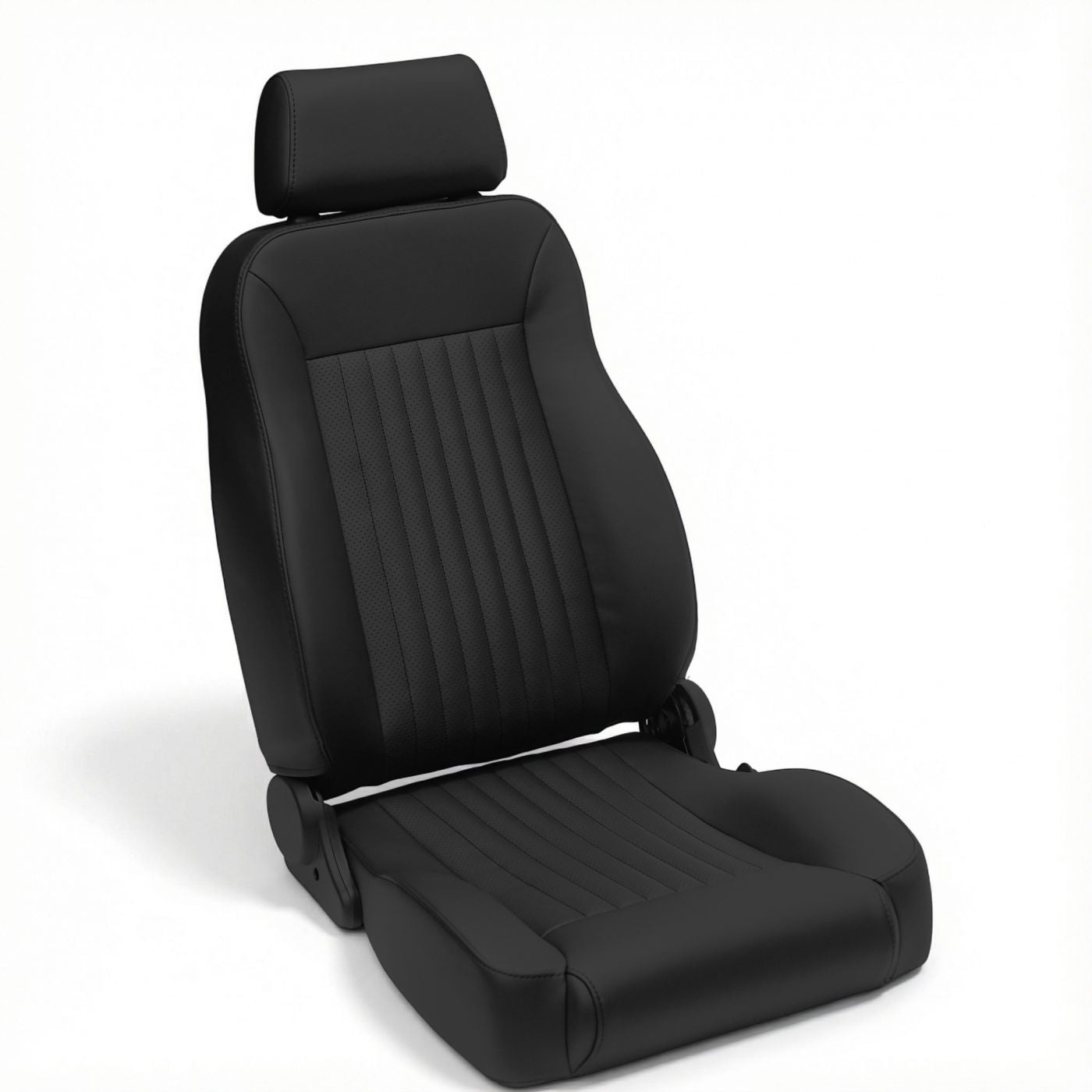 Caballo Front Bucket Seats | Black Vertical Pleats | 1965–70 Ford Mustang