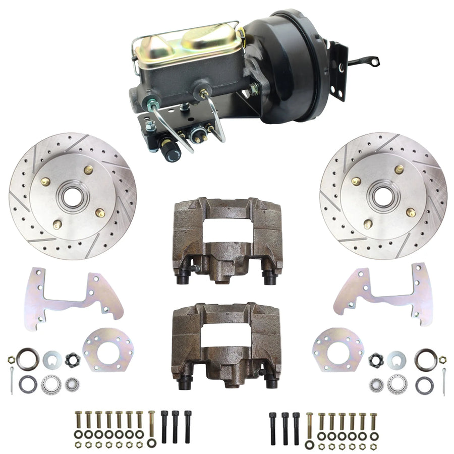 Front Power Disc Brake Conversion Kit | 4-Lug | 1964-66 Ford Mustang 6-cyl