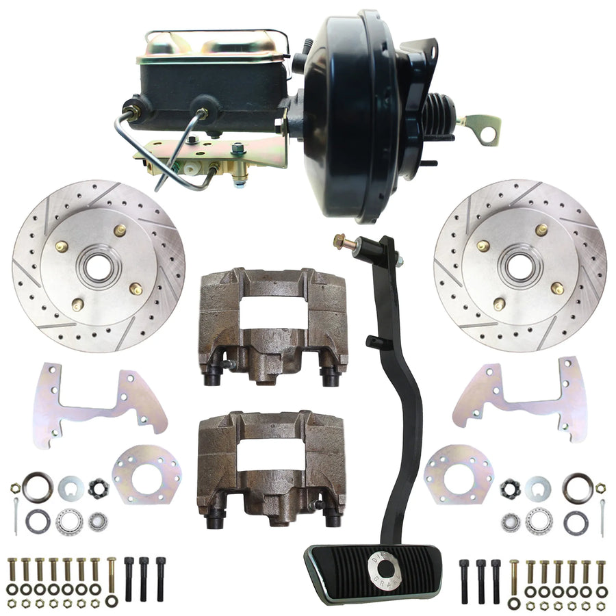 Front Power Disc Brake Conversion Kit | 4-Lug | 1967-70 Ford Mustang 200 ci 6-cyl
