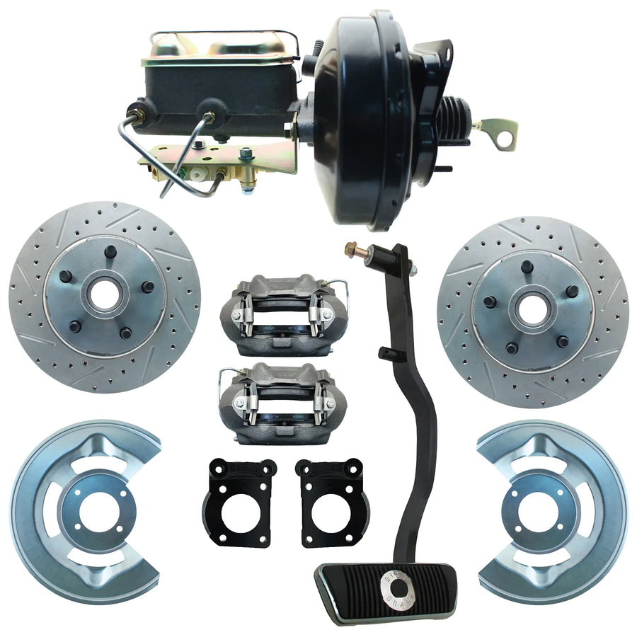 Front Power Disc Brake Conversion Kit | 5-Lug | 1967-73 Ford Mustang V8