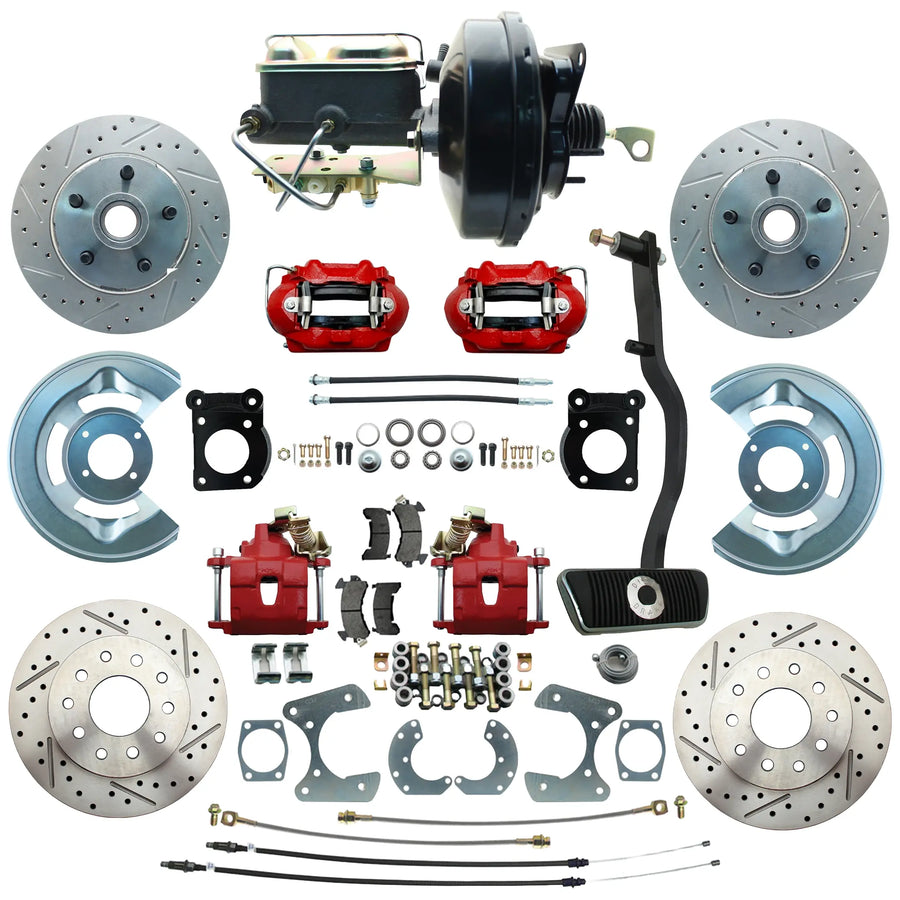 4-Wheel Power Disc Brake Conversion Kit | 5-Lug | 1967-73 Ford Mustang V8