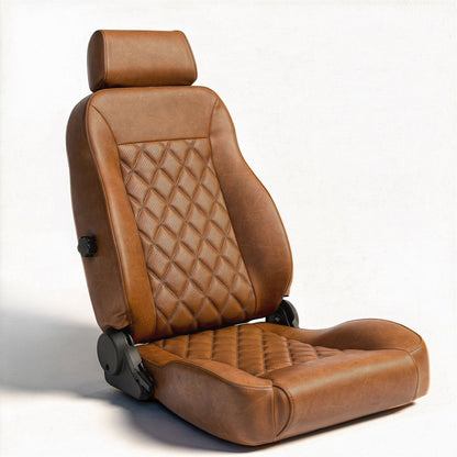Caballo Front Bucket Seats | Whiskey Diamond Stitch | 1965–70 Ford Mustang